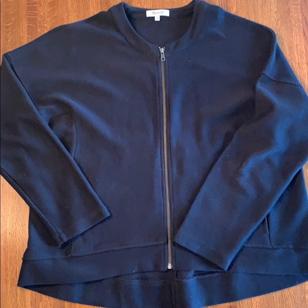 Madewell Everyday Black Zip Jacket, Size L